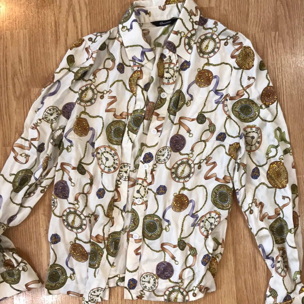 Satin button down